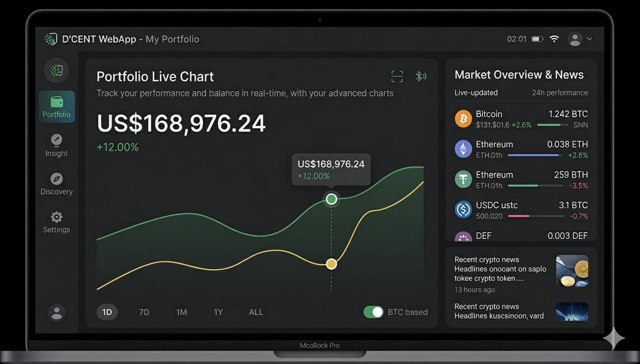 D'CENT Wallet NXT reward event interface